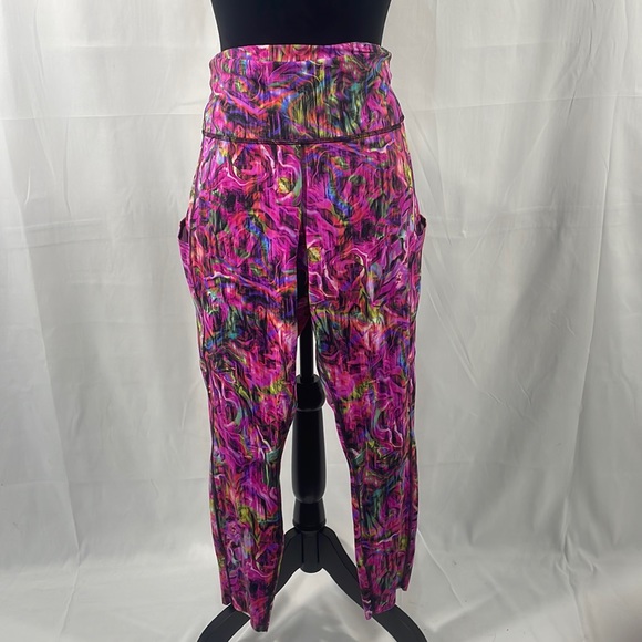 lululemon athletica Pants - Lululemon Fast & Free Leggings, High Rise,Pink Multi colored, XL,Size 18
